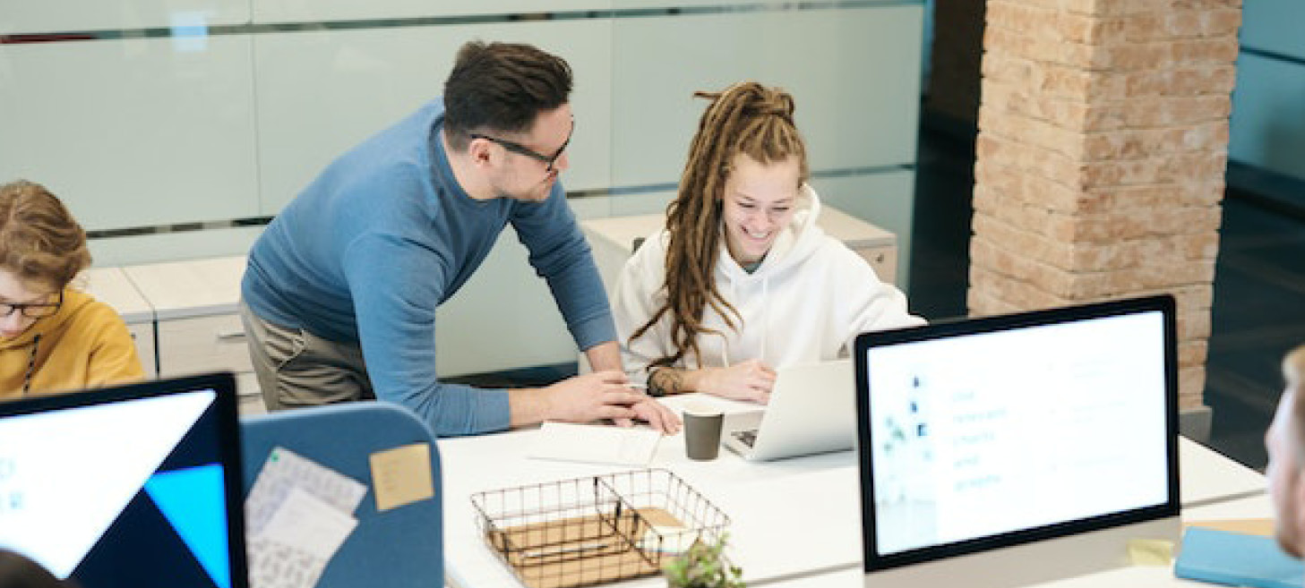 A student being taught in a classroom